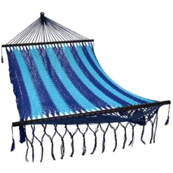 Sunnydaze Decor Sunnydaze Heavy-Duty Deluxe Hand-Woven Cotton American-Style Mayan Hammock With Spreader Bars - 770 Lb Weight Capacity -Outdoor Garden Store GUEST 0136c36c e5de 43c3 8f50 1a10e5a4075b