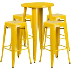 Merrick Lane Patio Set With Table And Backless Stools - Powder Coated Metal Frames For Indoor And Outdoor Use 16 Merrick Lane Patio Set With Table And Backless Stools - Powder Coated Metal Frames For Indoor And Outdoor Use -Outdoor Garden Store GUEST 01ea1a7d 678f 4ce8 8a0c bcc02d418723