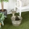 18" X 15" Farmhouse Metal Fountain Gray - Olivia & May