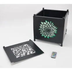 Evergreen Interchangeable LED Metal Planter With Remote