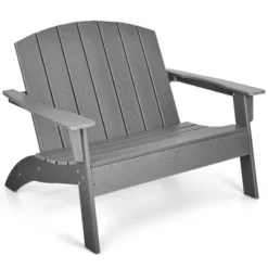 Costway Patio Adirondack Chair Loveseat Bench HDPE Weather Resistant Deck Grey 13 Costway Patio Adirondack Chair Loveseat Bench HDPE Weather Resistant Deck Grey -Outdoor Garden Store GUEST 0325c63f e9b2 451b ac73 88ef63e045ef