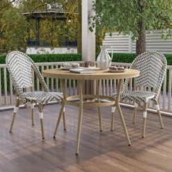 3pc Arna Patio Set With 40" Round Dining Table - MiBasics -Outdoor Garden Store GUEST 044017d4 65f8 4710 8a4c 5e078cdcb903