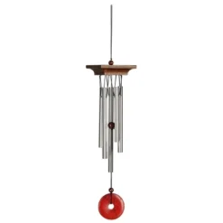 Woodstock Wind Chimes For Outside, Garden Décor, Outdoor & Patio Décor, Woodstock Red Jasper Chime Silver Wind Chimes -Outdoor Garden Store GUEST 0484580b ebc9 46ed 9917 991063cdfe25