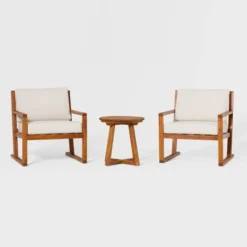 Saracina Home 3pc Modern Slat-Back Acacia Outdoor Conversation Set With Cushions 10 Saracina Home 3pc Modern Slat-Back Acacia Outdoor Conversation Set With Cushions -Outdoor Garden Store GUEST 051bd24b e509 42d0 a30a 0bac2d263977