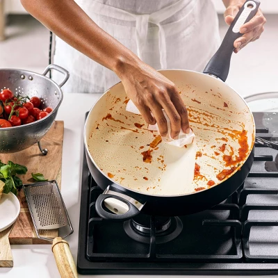 GreenPan Rio 5qt Ceramic Non-Stick Covered Saute Pan With Helper Handle Black 4 GreenPan Rio 5qt Ceramic Non-Stick Covered Saute Pan With Helper Handle Black - Image 4