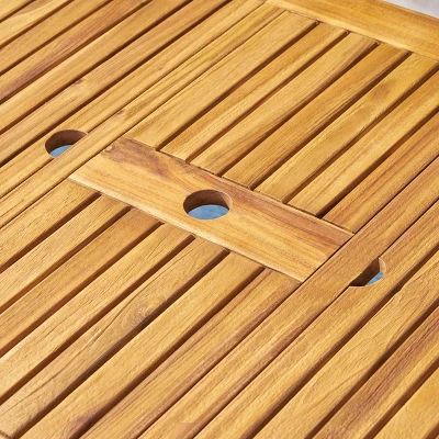 Nadia 9pc Wood & Wicker Expandable Dining Set - Natural/Brown/Beige - Christopher Knight Home 2 Nadia 9pc Wood & Wicker Expandable Dining Set - Natural/Brown/Beige - Christopher Knight Home - Image 2