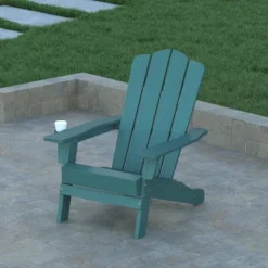 Emma And Oliver Set Of 4 Adirondack Chairs With Cup Holders, Weather Resistant HDPE Adirondack Chairs -Outdoor Garden Store GUEST 058d83aa c49c 4556 a16d 17eb04e908cf