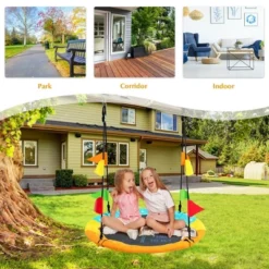 Costway 40'' Flying Saucer Tree Swing Indoor Outdoor Swing W/Hanging Strap Helicopter -Outdoor Garden Store GUEST 0599f4bc 2a72 4ef5 944f dc23f8f1a86a