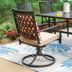 7pc Patio Set With 37" Table & Diamond Back Swivel Arm Chairs - Captiva Designs -Outdoor Garden Store GUEST 06faab88 6695 41bd a490 7dbf24e6dc38