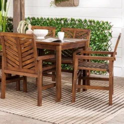 7pc Slatted Chevron Acacia Patio Dining Set - Saracina Home 17 7pc Slatted Chevron Acacia Patio Dining Set - Saracina Home -Outdoor Garden Store GUEST 0739b11c 311d 443b 9be9 5f58fdbea9ef