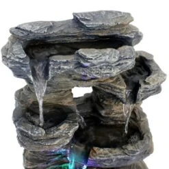 Sunnydaze Decor Sunnydaze Indoor Decorative Five Stream Rock Cavern Tabletop Water Fountain With Multi-Colored LED Lights - 13" -Outdoor Garden Store GUEST 07bbe821 e7e2 4844 9219 847a30ddba25