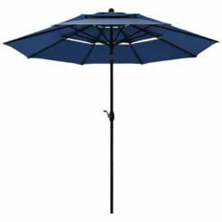 10' X 10' Double Vented 3-Tier Patio Market Table Umbrella - Wellfor -Outdoor Garden Store GUEST 07eb1f33 c5a4 403b 9a29 e5734080cbf9