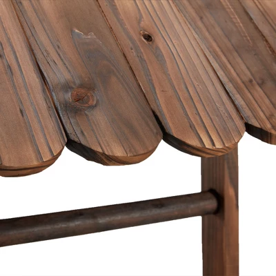 JOMEED Outdoor Decorative Rustic Farmhouse Wooden Wishing Well Water Fountain With Adjustable Flow Rate And 120 Volt Pump, Natural Carbonized Finish 3 JOMEED Outdoor Decorative Rustic Farmhouse Wooden Wishing Well Water Fountain With Adjustable Flow Rate And 120 Volt Pump, Natural Carbonized Finish - Image 3