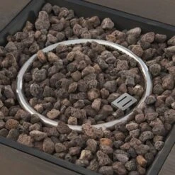 Venti 5pc Wicker Swivel Club Chairs And Fire Pit - Dark Brown/Beige - Christopher Knight Home -Outdoor Garden Store GUEST 08b1b88b 2618 486a b140 30af8307f9ed