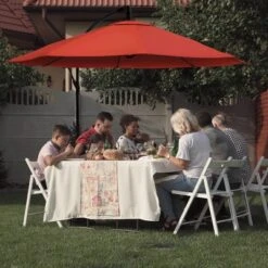 Nature Spring Offset Patio Umbrella - 10', Orange