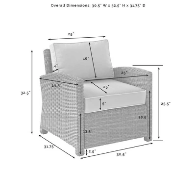 Bradenton 5pc Outdoor Wicker Conversation Set With Fire Table - Crosley 15 Bradenton 5pc Outdoor Wicker Conversation Set With Fire Table - Crosley - Image 15