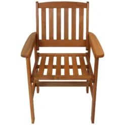 Sunnydaze Decor Sunnydaze Outdoor Meranti Wood With Teak Oil Finish Patio Table And Chairs Conversation Set - Brown - 3pc -Outdoor Garden Store GUEST 09409ee2 25dd 4cff 8228 ce9b6b59d65e