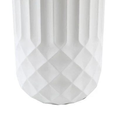 LuxenHome White 24.88" Tall Round MgO Planter 3 LuxenHome White 24.88" Tall Round MgO Planter - Image 3