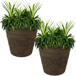 Sunnydaze Decor Sunnydaze Indoor/Outdoor Patio, Garden, Or Porch Weather-Resistant Double-Walled Arabella Flower Pot Planter - 20" -Outdoor Garden Store GUEST 0c0ece2b 4cf3 4745 a452 f391f10b9394