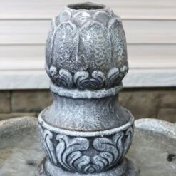 Sunnydaze Decor Sunnydaze 50"H Electric Fiberglass Reinforced Concrete 2-Tier French Garden Design Outdoor Water Fountain, Dusty Gray -Outdoor Garden Store GUEST 0d45e4ae b482 4fe5 8f3c bb3de5278cb8