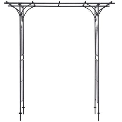 Costway Garden Wedding Rose Arch Pergola Archway Flowers Climbing Plants Trellis Metal 4 Costway Garden Wedding Rose Arch Pergola Archway Flowers Climbing Plants Trellis Metal - Image 4