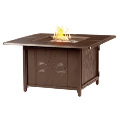 42" Square Aluminum 55000 BTUs Propane Refined Fire Table With 2 Covers - Oakland Living -Outdoor Garden Store GUEST 0e669b16 52fb 4dd9 b2cd 82eee60984d9