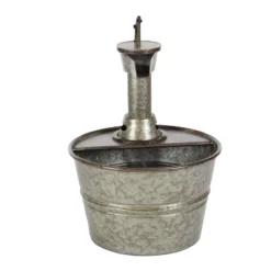 18" X 15" Farmhouse Metal Fountain Gray - Olivia & May -Outdoor Garden Store GUEST 0ee8a1fa fc92 4128 9181 c2bf678a9aad