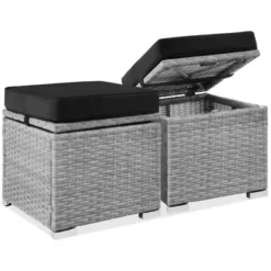 Best Choice Products Set Of 2 Wicker Ottomans, Multipurpose Furniture W/ Removable Cushions, Steel Frame -Outdoor Garden Store GUEST 0f29c248 ad7d 4910 9908 9abc6806e6bb