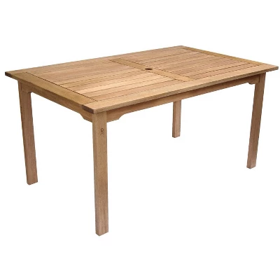 Bahamas 5pc Patio Eucalyptus Wood Dining Set - International Home Miami 2 Bahamas 5pc Patio Eucalyptus Wood Dining Set - International Home Miami - Image 2