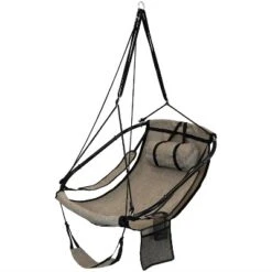 Sunnydaze Decor Sunnydaze Outdoor Olefin Hanging Hammock Chair Swing With Armrests, Side Pouch, Pillow, And Footrest - Beige -Outdoor Garden Store GUEST 1015be33 6dc0 4de2 9ca5 ec599c60175f
