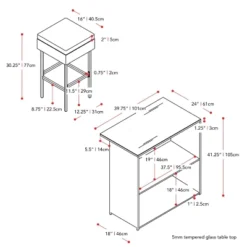 Parksville Patio Bar Set With Cushions - Black/Gray - CorLiving 15 Parksville Patio Bar Set With Cushions - Black/Gray - CorLiving -Outdoor Garden Store GUEST 11011979 b6c2 4ca5 9fc6 4cfeea9848c9