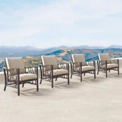 5pc Set With 42" Square Outdoor Aluminum Fire Table & Four Chairs - Oakland Living 25 5pc Set With 42" Square Outdoor Aluminum Fire Table & Four Chairs - Oakland Living -Outdoor Garden Store GUEST 1121e65f 6eb1 4701 b491 8f201ee16e15