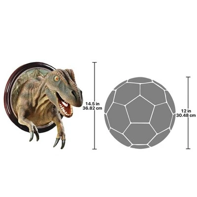 Design Toscano T-Rex Dinosaur Trophy Wall Sculpture 2 Design Toscano T-Rex Dinosaur Trophy Wall Sculpture - Image 2