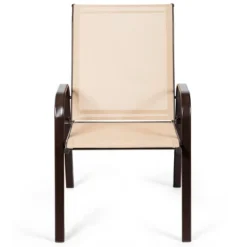 Costway 4PCS Patio Chairs Garden Deck Yard With Armrest Brown/Beige/Gray -Outdoor Garden Store GUEST 1232da6e e725 44be 983d bf8d565d4096 1