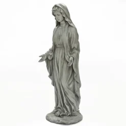 LuxenHome 30.5" H Virgin Mary Indoor Outdoor Statue Garden Statues, Gray Or Ivory -Outdoor Garden Store GUEST 12cd4bda f649 4e1e bf67 989f2153d9e3