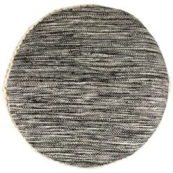 Northlight 18" Striped Cream And Black Outdoor Woven Pouf Ottoman -Outdoor Garden Store GUEST 13448786 16b9 40aa b561 47e91811ffb3