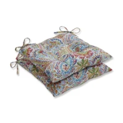 2pc Gilford Outdoor Wrought Iron Seat Cushion - Pillow Perfect -Outdoor Garden Store GUEST 13488319 7e34 4b37 b0f3 d58c33223b93