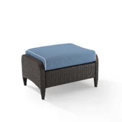 Kiawah Outdoor Wicker Ottoman - Crosley -Outdoor Garden Store GUEST 13ef5908 e98c 43ab aa11 65ebd136ec8b