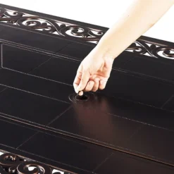 5pc Outdoor Dining Set With 48" Rectangle Fire Table, Deep Seating Swivel Rocking Chairs, Wind Blocker Lid & Fabric Covers - Oakland Living -Outdoor Garden Store GUEST 1414dd41 2e6d 4882 ba20 328ac2623ff7 1