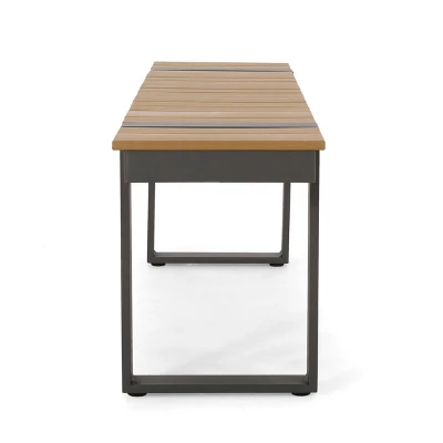 Quay 6pc Outdoor Aluminum Dining Set - Natural/Gray/Dark Gray - Christopher Knight Home 6 Quay 6pc Outdoor Aluminum Dining Set - Natural/Gray/Dark Gray - Christopher Knight Home - Image 6