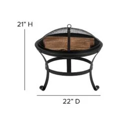Merrick Lane Outdoor Set With Modern Adirondack Rocking Chairs & Wood Burning Fire Pit, Poker & Spark Screen -Outdoor Garden Store GUEST 1574d027 495c 47b3 9e8c df7eef5d7d51
