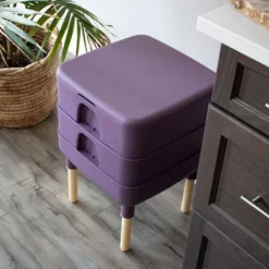 FCMP Outdoor Essential Living 6 Gallon UV Protected Plastic Worm Composter Bin Storage Container Box With 2 Trays For Garden And Home, Plum -Outdoor Garden Store GUEST 16f6e98d 7fec 4bbd b29b 4feac5ba8338