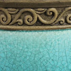 Southern Patio Cadiz 8 Inch Round Crackled Ceramic Indoor Or Outdoor Garden Planter Pot With Saucer For Flowers And Plants, Teal (3 Pack) -Outdoor Garden Store GUEST 17e8696b 316f 4f2d a73e c36435bdf190