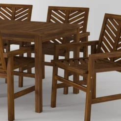 7pc Slatted Chevron Acacia Patio Dining Set - Saracina Home 19 7pc Slatted Chevron Acacia Patio Dining Set - Saracina Home -Outdoor Garden Store GUEST 18f89f83 40cb 48ac b432 ca6ce9410d4b