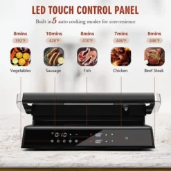 Costway Electric Panini Press Grill 1200W Sandwich Maker With Independent Temperature Control & Removable Drip Tray -Outdoor Garden Store GUEST 19618fd5 032a 4174 a65f e763197c7376