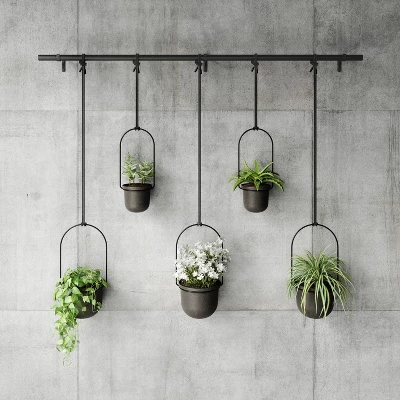 Triflora 5 Hanging Planter Black - Umbra 8 Triflora 5 Hanging Planter Black - Umbra - Image 8