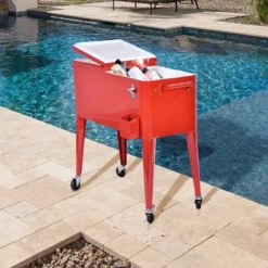 Costway Red Outdoor Patio 80 Quart Cooler Cart Ice Beer Beverage Chest Party Portable 13 Costway Red Outdoor Patio 80 Quart Cooler Cart Ice Beer Beverage Chest Party Portable -Outdoor Garden Store GUEST 1b11d75e 36f9 4586 9ada 77425879daf2