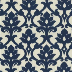 Damask 2pc Outdoor Square Seat Cushion Set Blue/White - Pillow Perfect -Outdoor Garden Store GUEST 1b918af4 bb0c 48f5 b395 d88c93adad5c