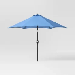 9'x9' Market Patio Umbrella - Black Pole - Threshold™ -Outdoor Garden Store GUEST 1bba1ed8 6472 4cae 81d6 5526f840b6b2