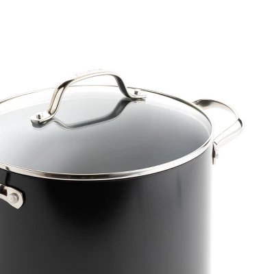 GreenPan Valencia Pro 8qt Stockpot With Lid Black 2 GreenPan Valencia Pro 8qt Stockpot With Lid Black - Image 2